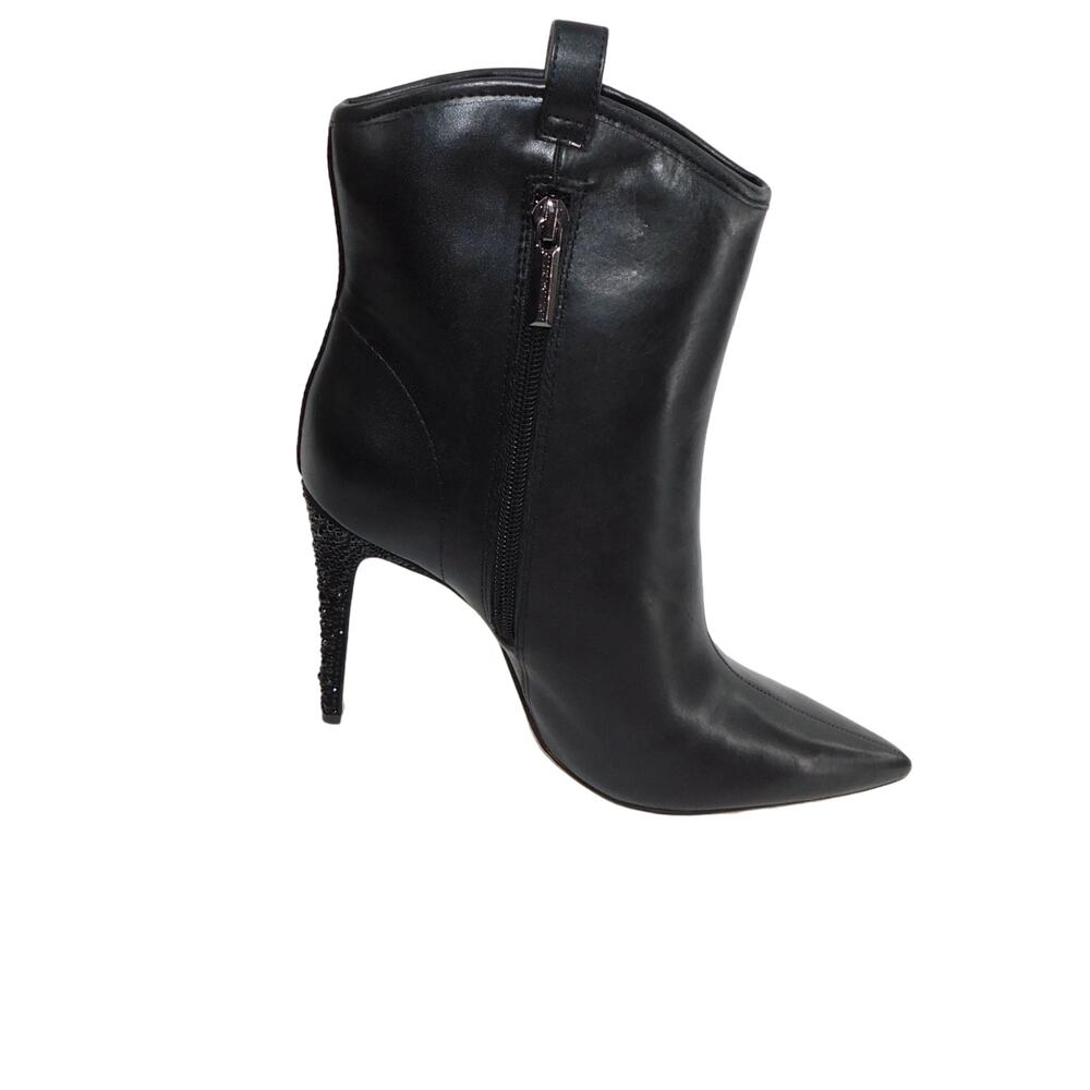 Karl Lagerfeld Women's Pairs Black Clea Leather Embellished Ankle Boots 6.5 New - Picture 12 of 14